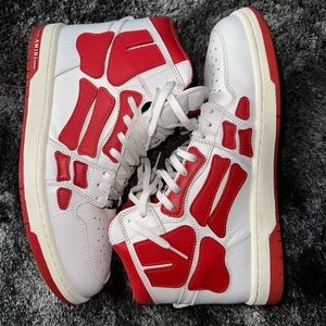 Red and White size 12 Amiri Skel Top Hi Sneakers